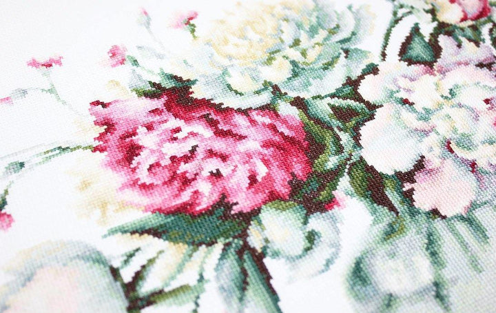 Peonies B2263L Counted Cross-Stitch Kit