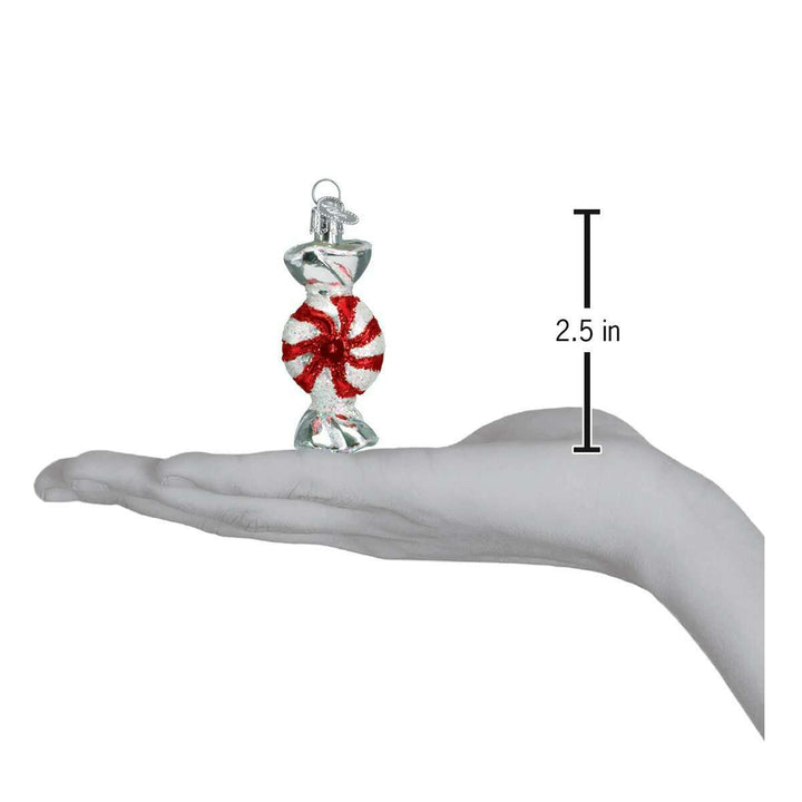 Old World Christmas Peppermint Candy Blown Glass Ornament