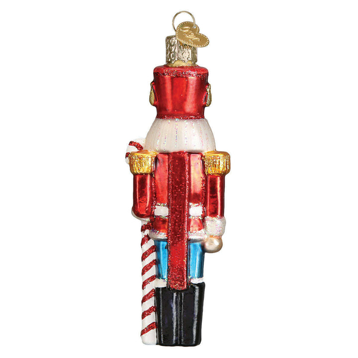 Old World Christmas Peppermint Nutcracker Blown Glass Ornament