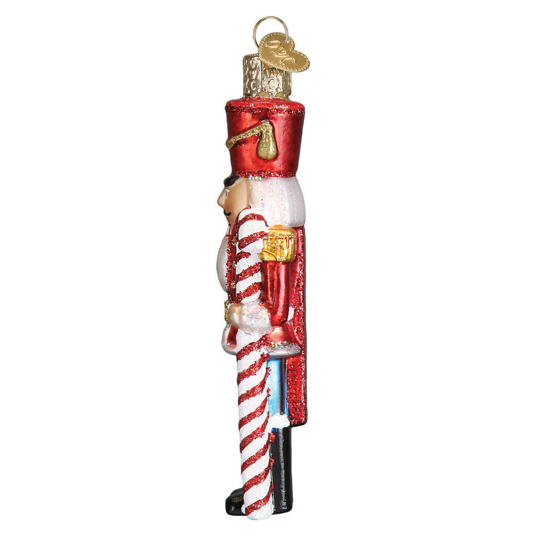 Old World Christmas Peppermint Nutcracker Blown Glass Ornament