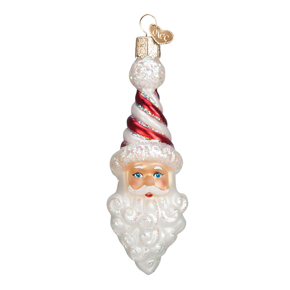 Peppermint Twist Santa Ornament by Old World Christmas image