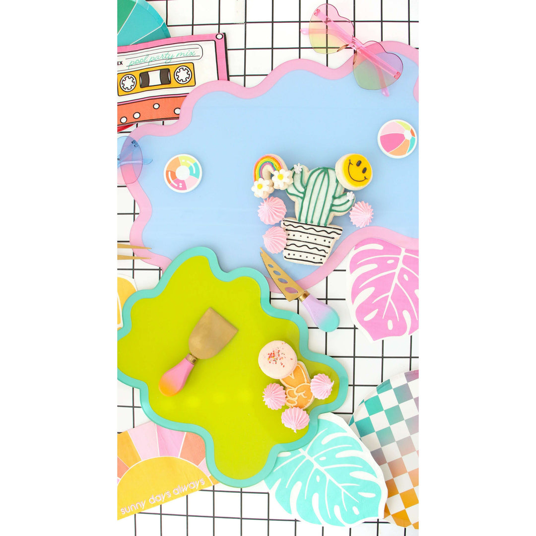 Periwinkle and pink wavy tray