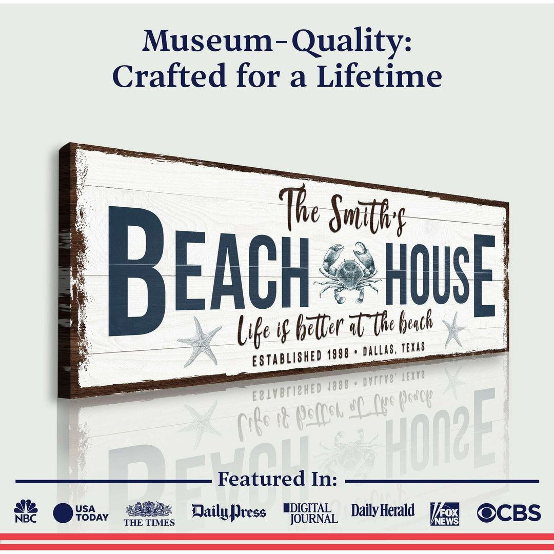 Personalized Beach House Sign