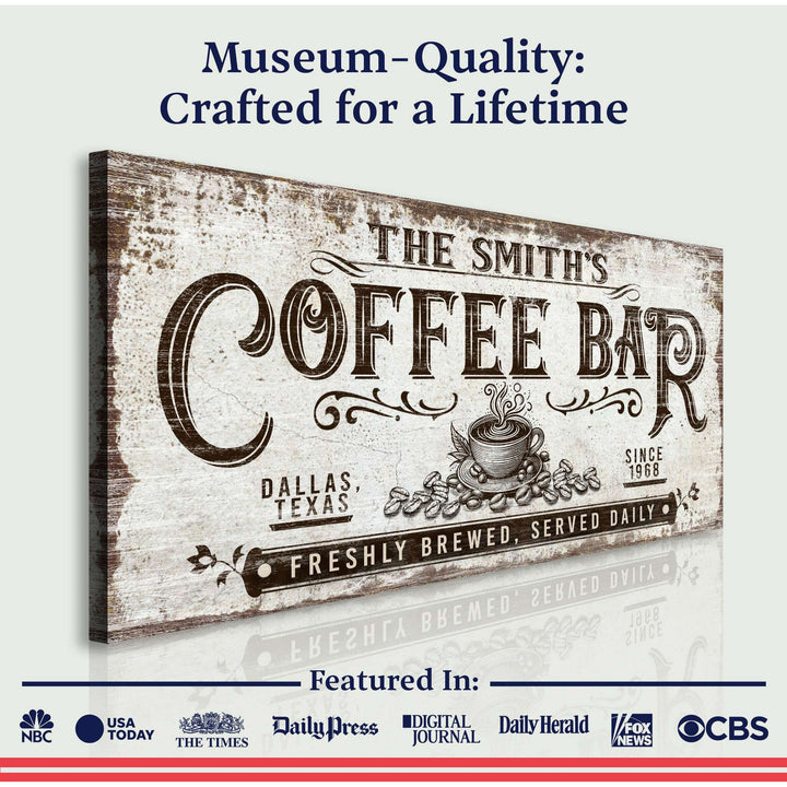Personalized Coffee Bar Sign III