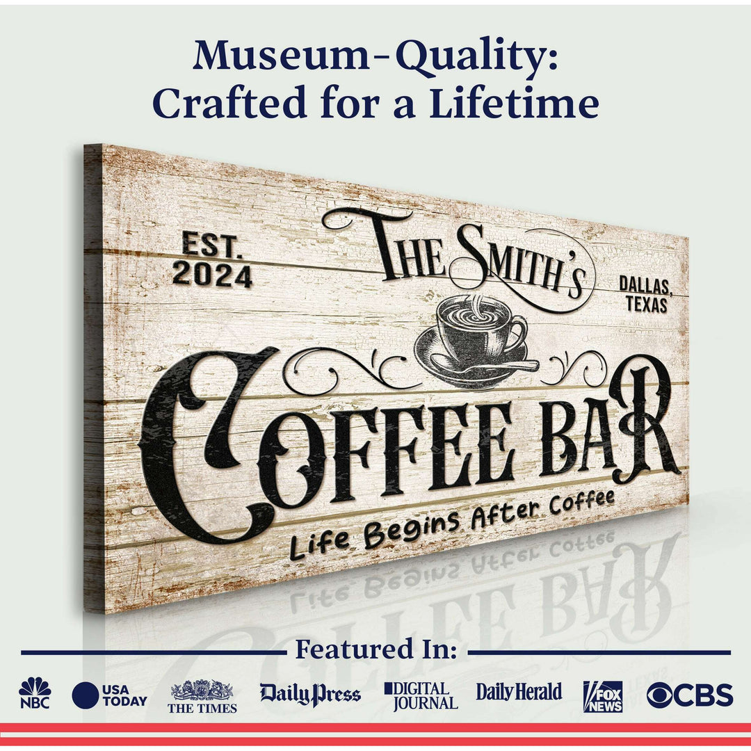 Personalized Coffee Bar Sign IV