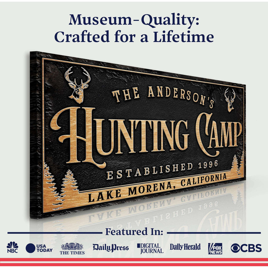 Personalized Family Hunting Camp Sign