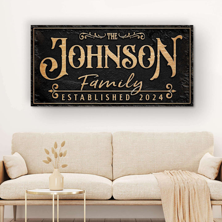 Personalized Family Sign X