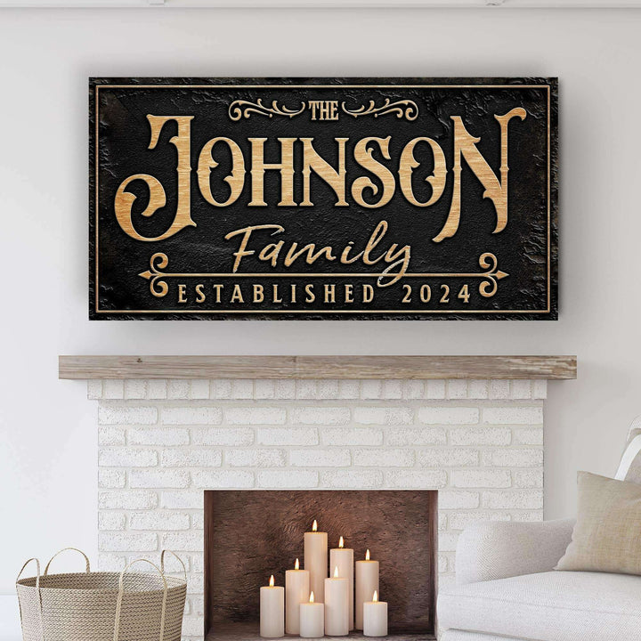 Personalized Family Sign X
