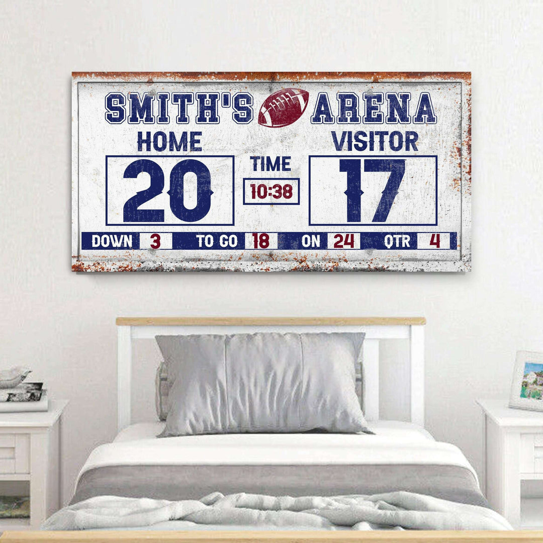 Personalized Football Scoreboard Sign