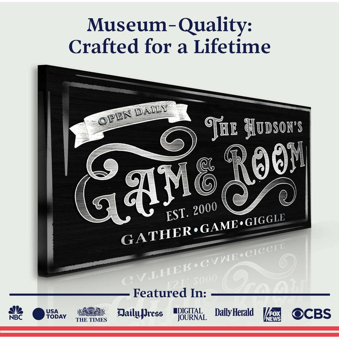 Personalized Game Room Sign II