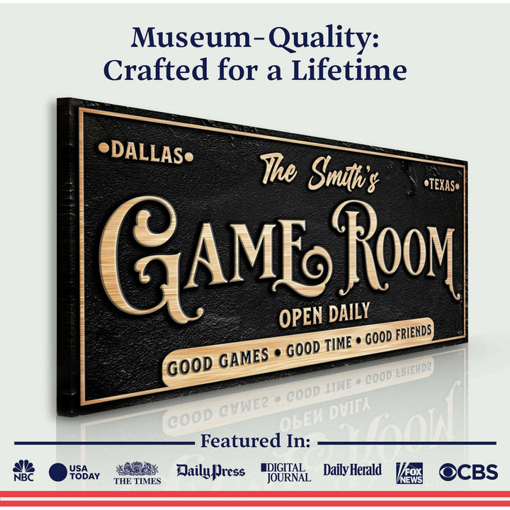 Personalized Game Room Sign