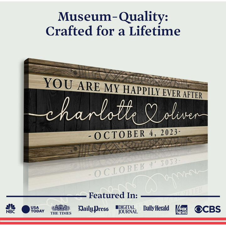 Personalized Happily Ever After Couple Sign V