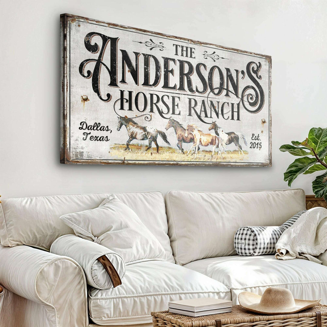 Personalized Horse Ranch Sign II