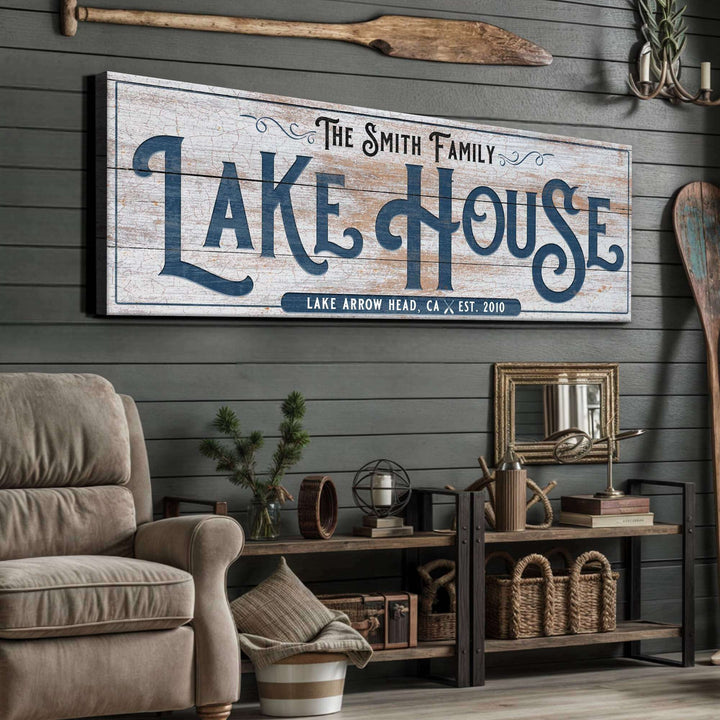 Personalized Lake House Sign III
