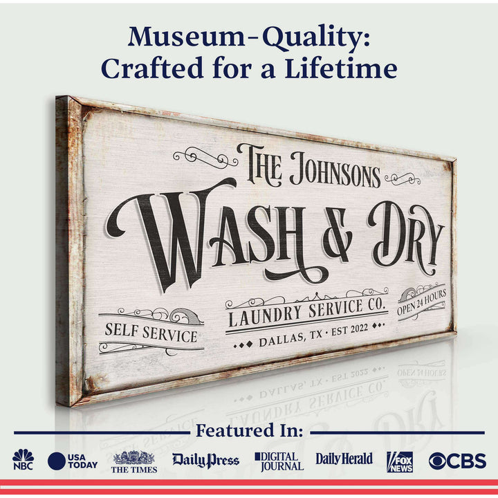 Personalized Laundry Service Sign