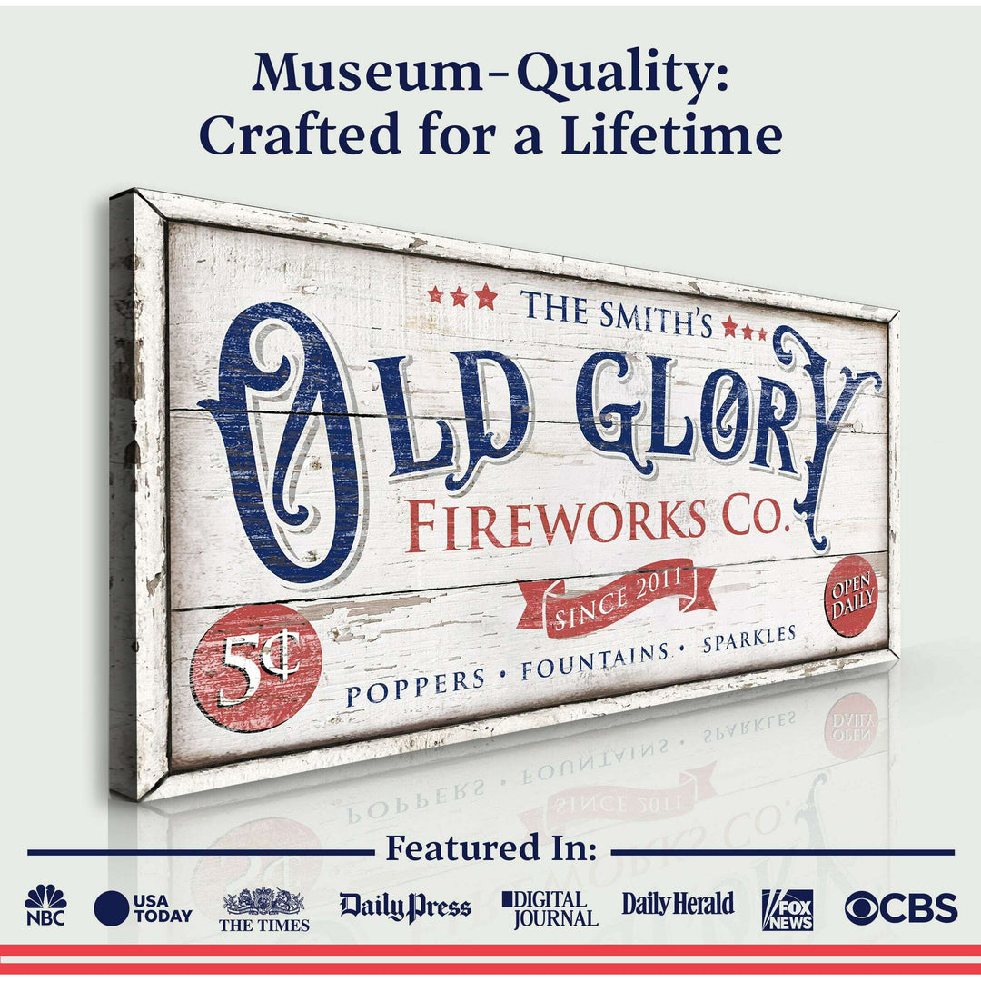 Personalized Old Glory Firework Co Sign