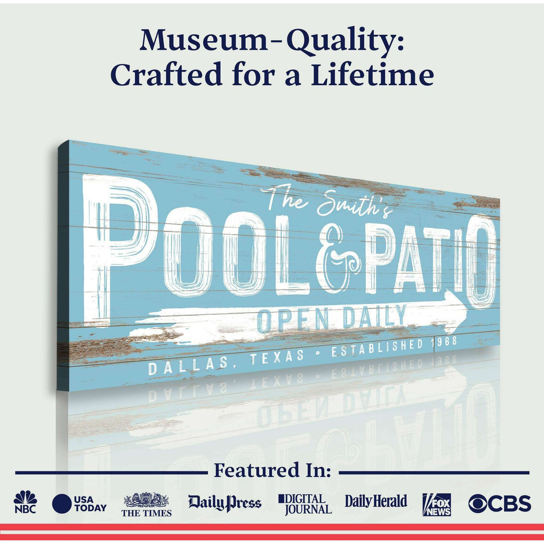 Personalized Pool And Patio Sign V