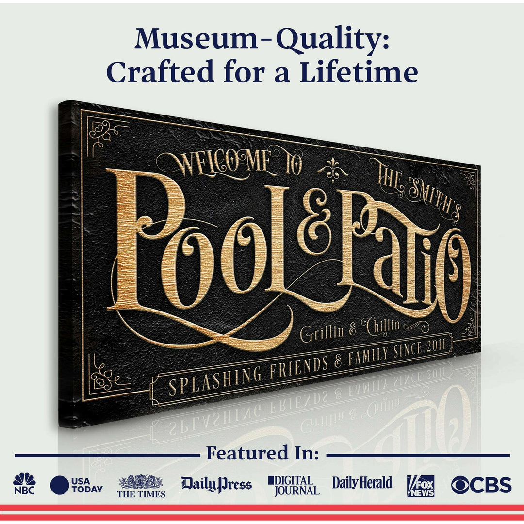 Personalized Pool & Patio Sign II