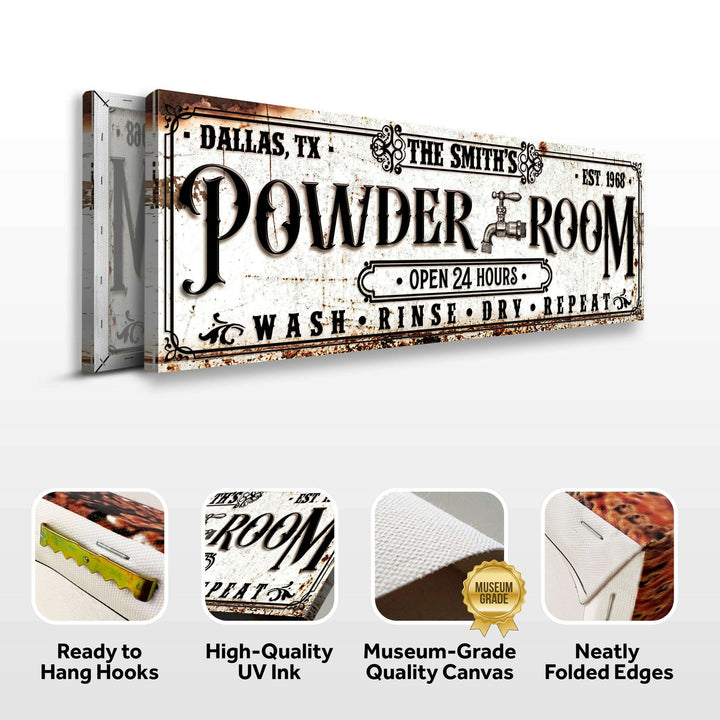 Personalized Powder Room Sign II
