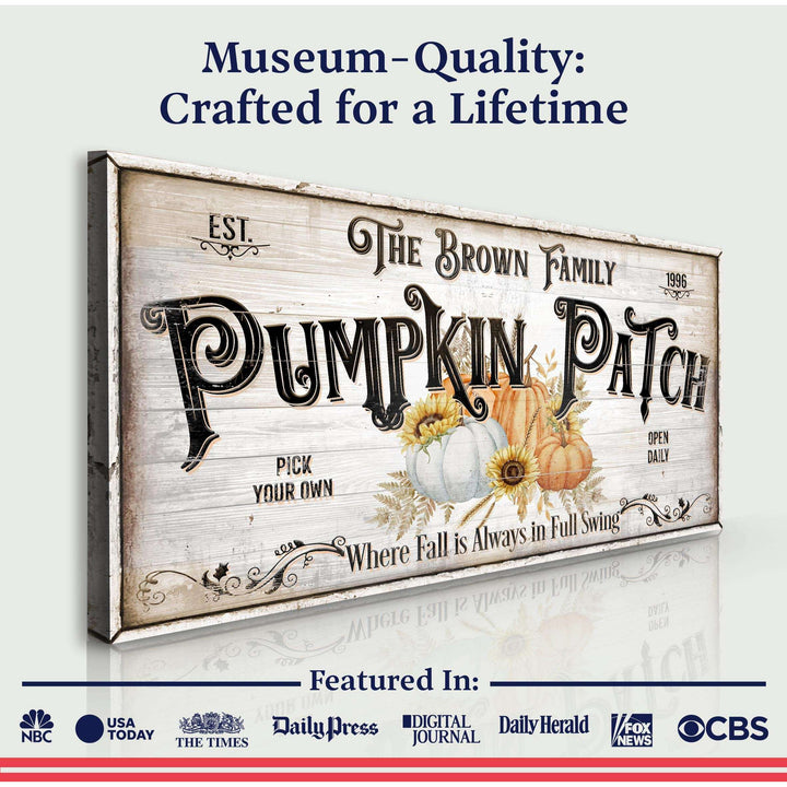 Personalized Pumpkin Patch Sign V