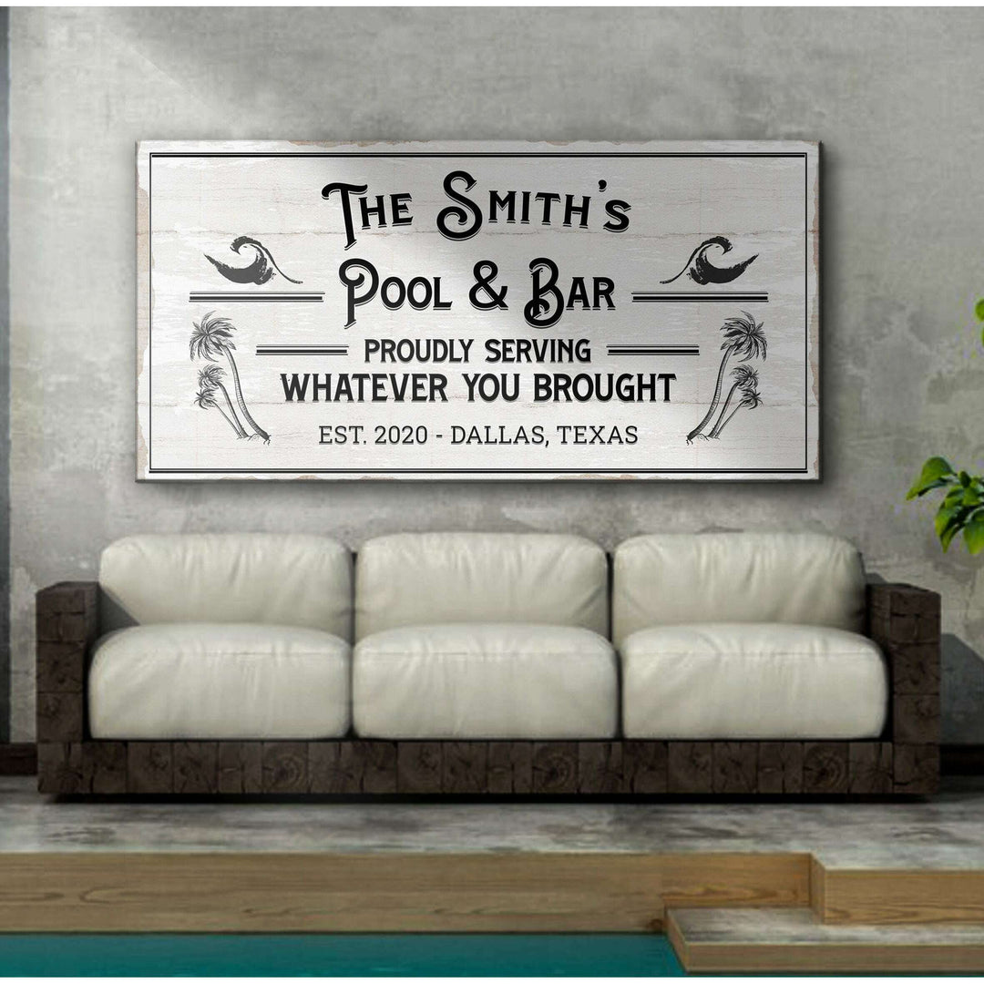 Personalized Rustic Pool And Bar Sign III