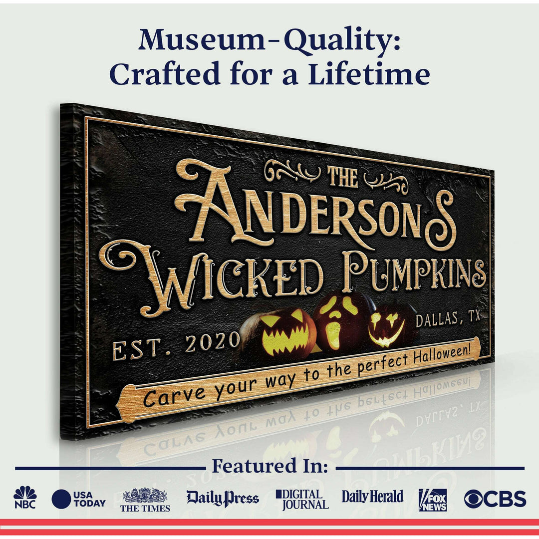 Personalized Wicked Pumpkins Halloween Sign