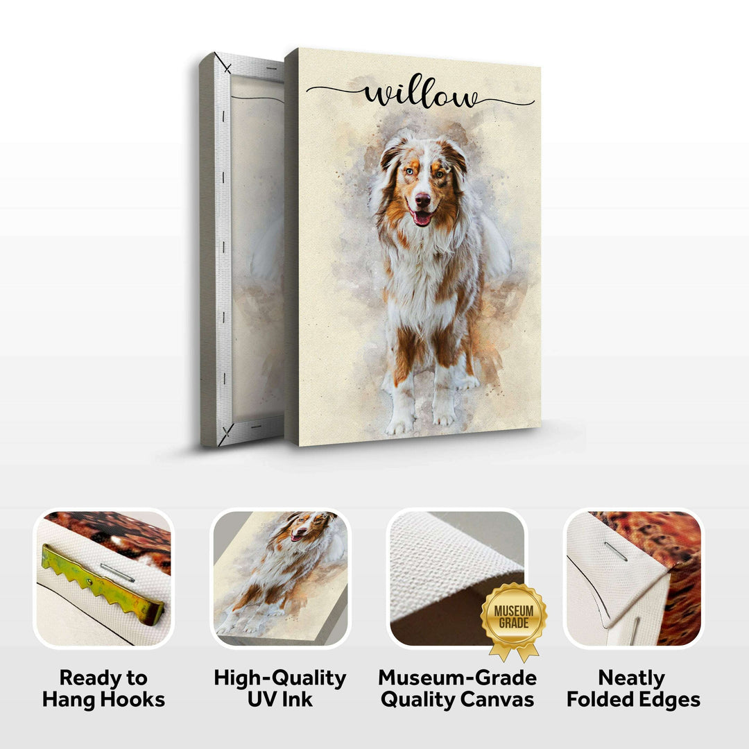 Pet Memorial Watercolor Portrait Sign II