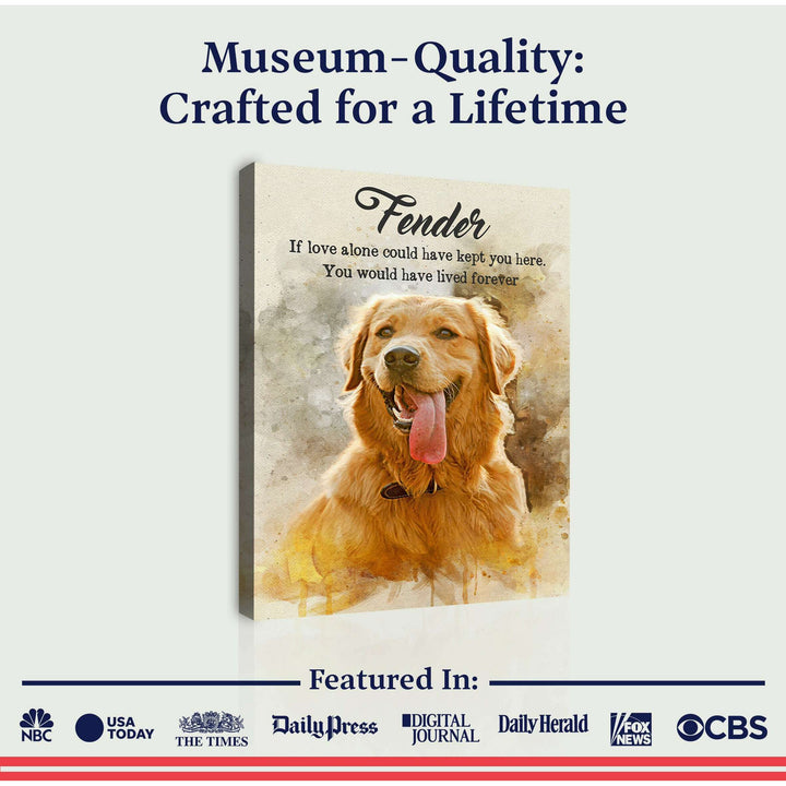 Pet Memorial Watercolor Portrait Sign