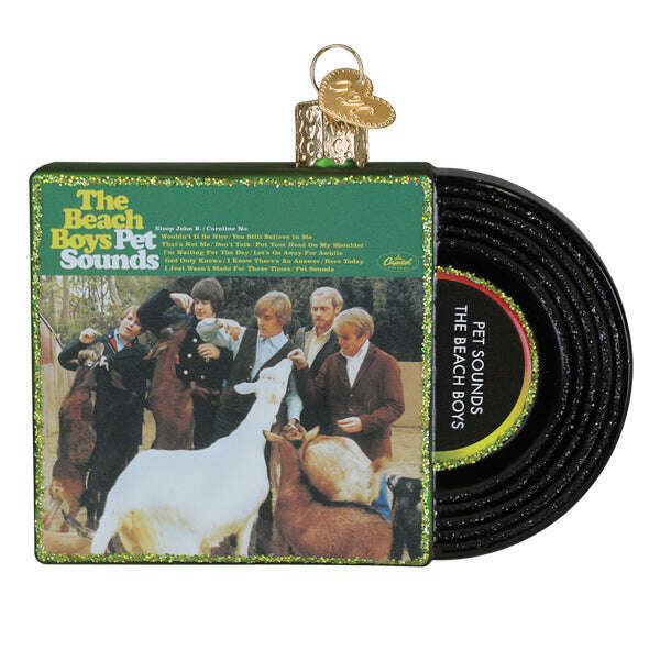 Old World Christmas Pet Sounds Album Cover Blown Glass Ornament