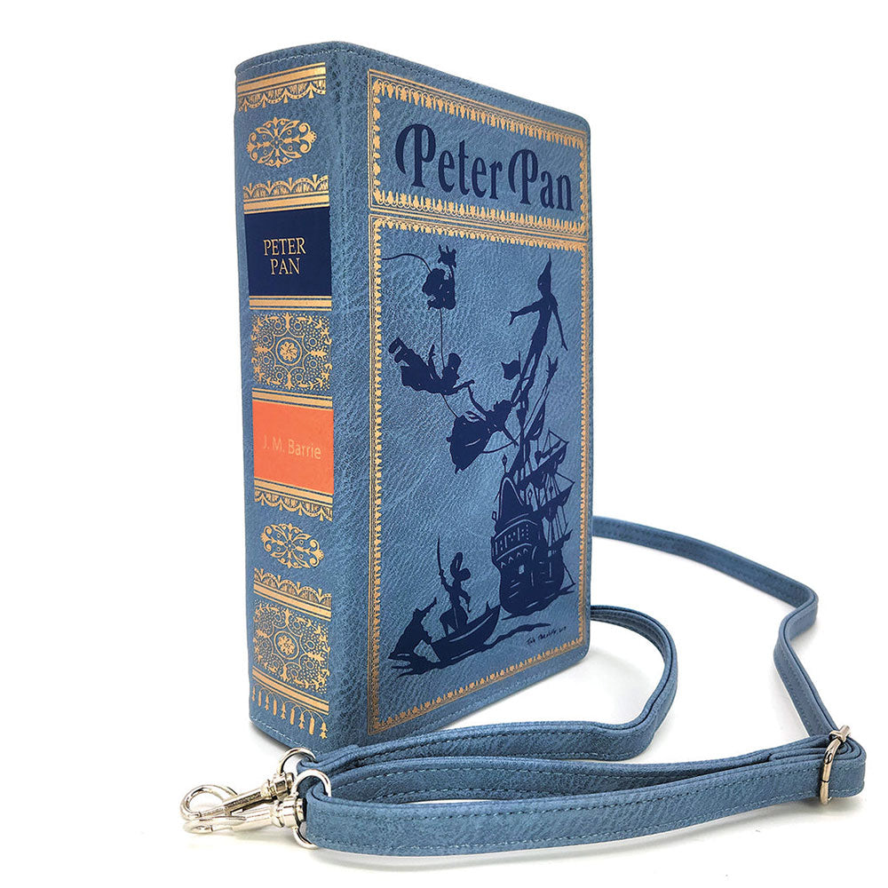 Peter Pan Book Clutch Bag In Vinyl Material by Book Bags
