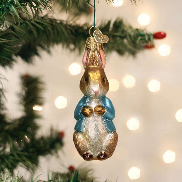 Old World Christmas Peter Rabbit Blown Glass Ornament