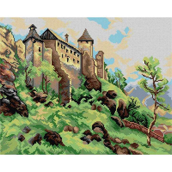 Petersberg Castle 3488M Needlepoint canvas for halfstitch without yarn