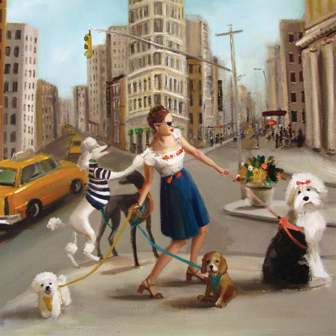 Pets in the City Puzzle Featuring Artwork of Janet Hill