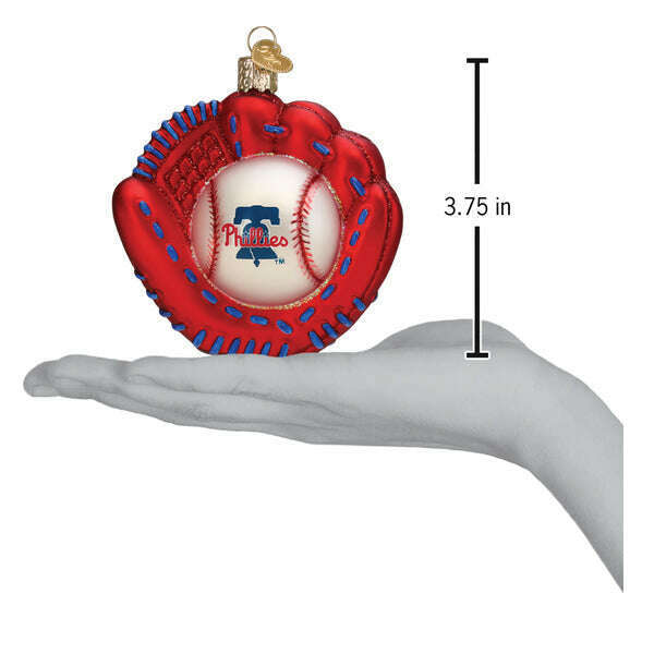 Old World Christmas Phillies Baseball Mitt Blown Glass Ornament