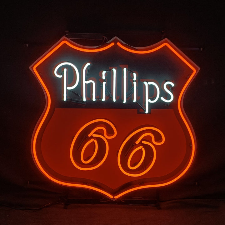 Phillips 66 Gasoline Neon Sign Light Glass