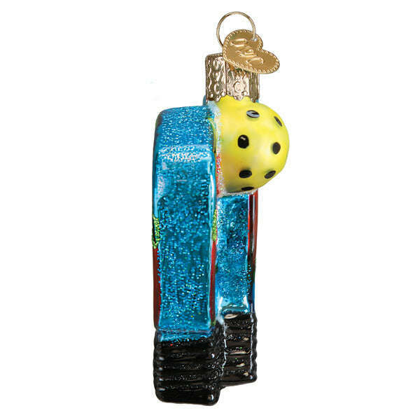 Old World Christmas Pickleball Paddles Blown Glass Ornament