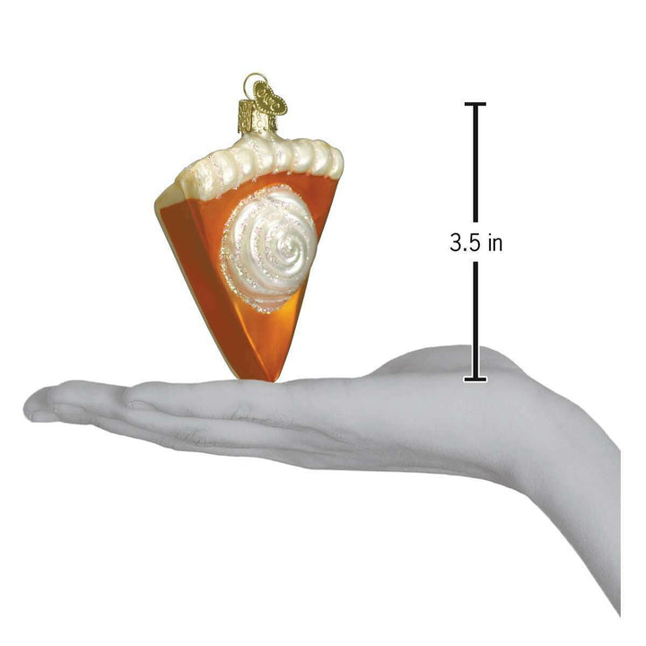 Old World Christmas Piece of Pumpkin Pie Blown Glass Ornament