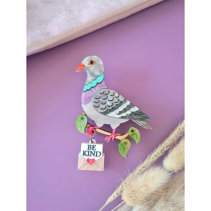 Pigeon brooch or necklace 6