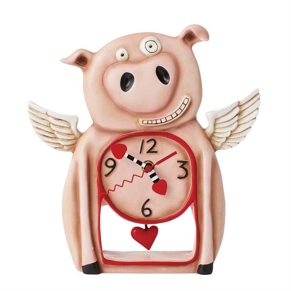 Piggy Wings Desk Clock by Allen Designs - Quirks!