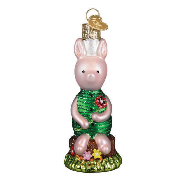 Old World Christmas Piglet Blown Glass Ornament