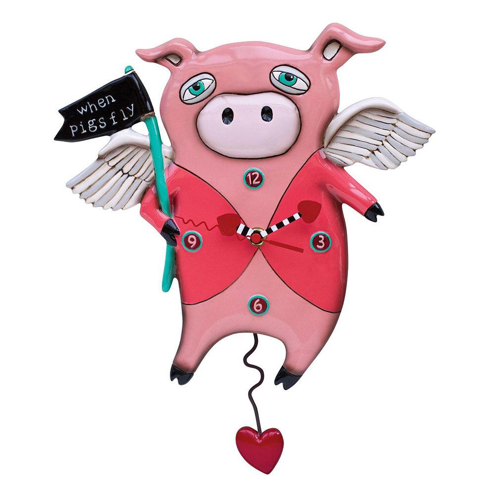 Pigs Fly Wall Clock by Allen Designs - Quirks!