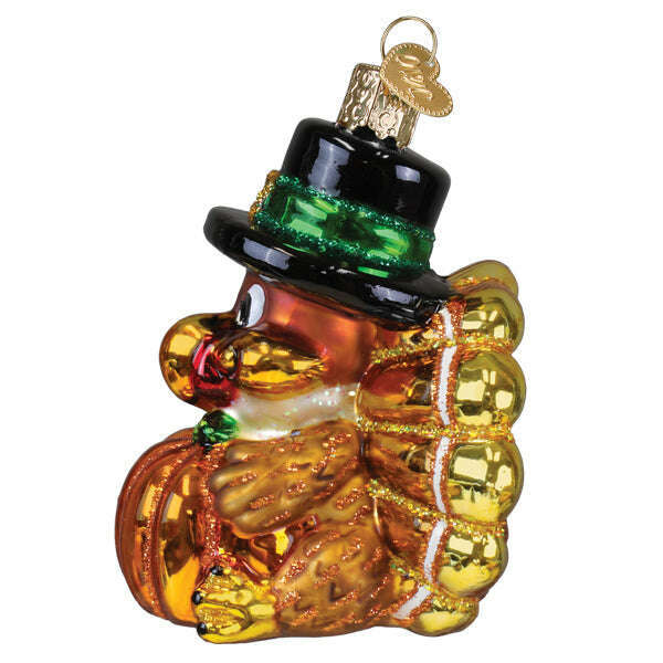 Old World Christmas Pilgrim Turkey Blown Glass Ornament