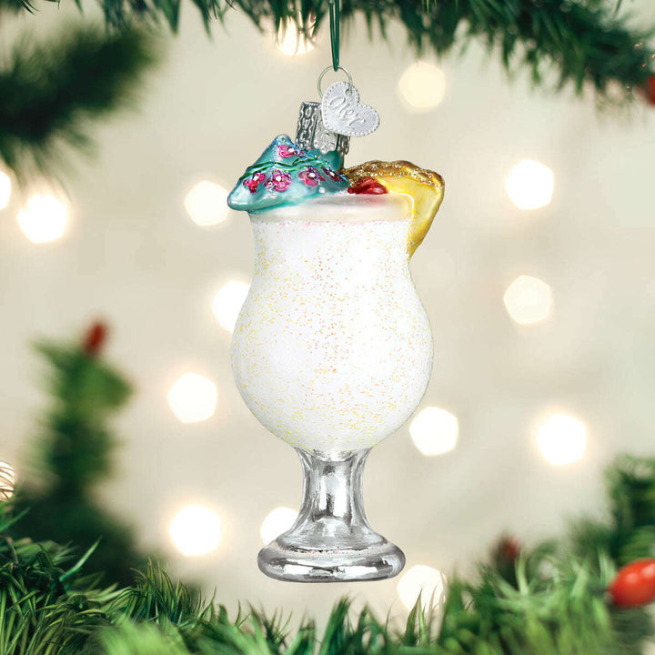 Old World Christmas Pina Colada Blown Glass Ornament