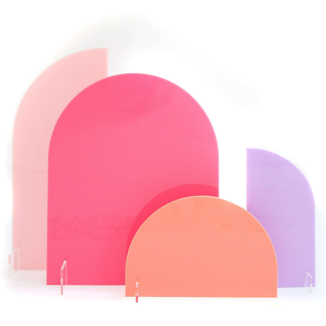 Pink and Coral Acrylic Party Decor Stands