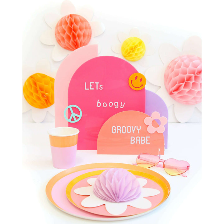 Pink and Coral Acrylic Party Decor Stands