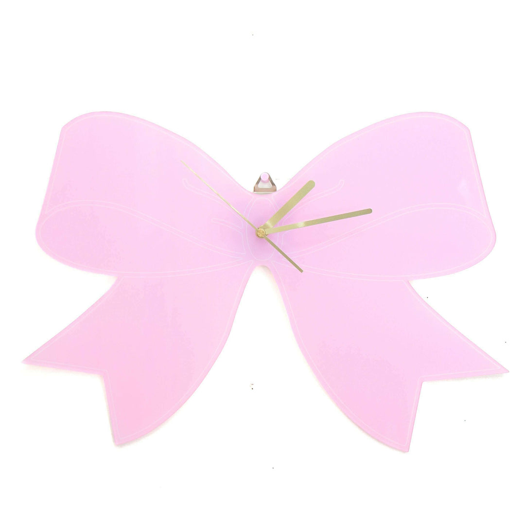 Pink bow clock