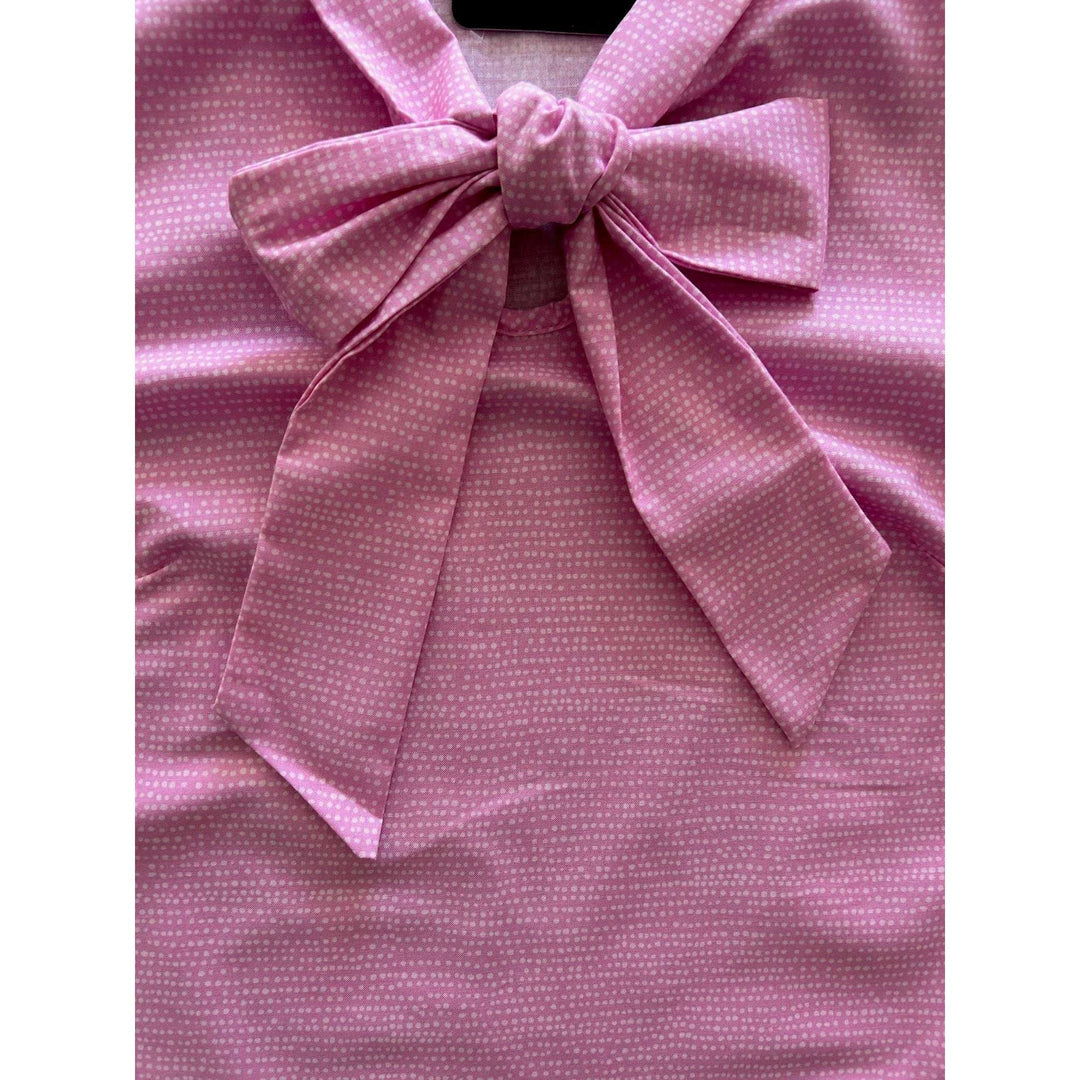 Pink Dot Bow Top