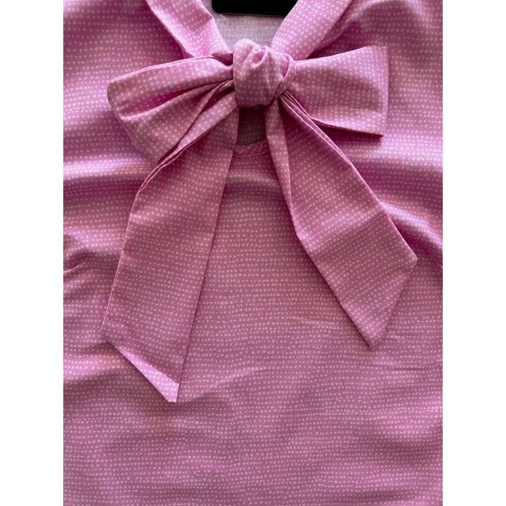 Pink Dot Bow Top