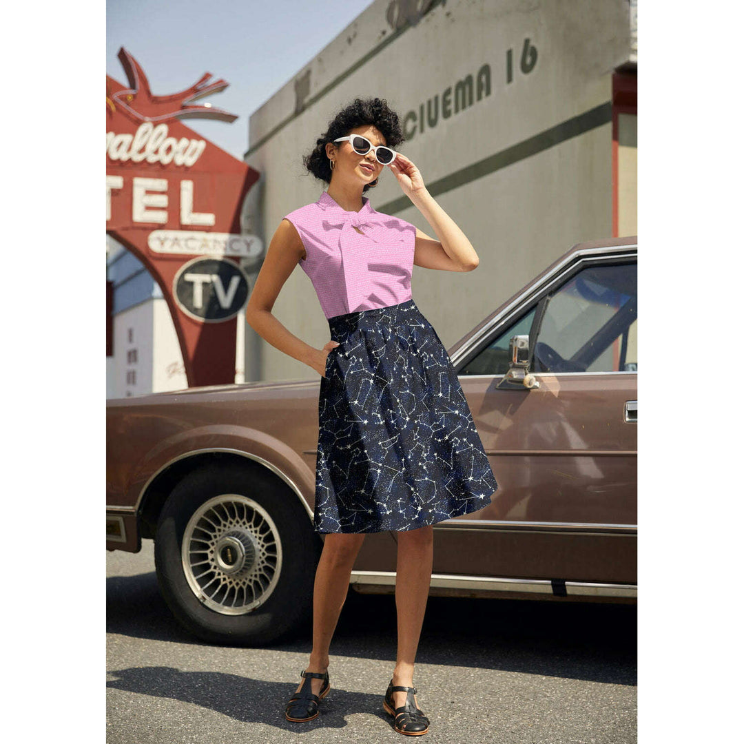 Pink Dot Bow Top