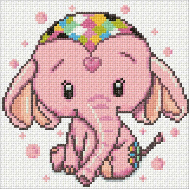 Pink Elephant CS2480 7.9 x 7.9 inches Crafting Spark Diamond Painting Kit